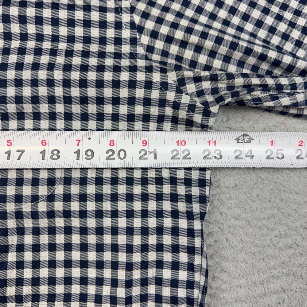 Brooks Brothers Shirt Mens Large Blue Gingham Check Non Iron Supima Button Down - Picture 9 of 12